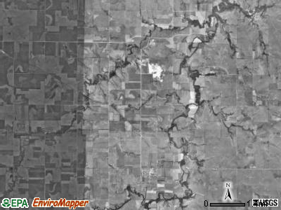 Liberty township, Kansas satellite photo by USGS