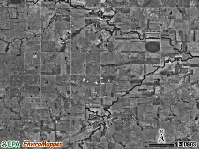 Ohio township, Kansas satellite photo by USGS
