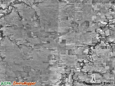 Overland township, Kansas satellite photo by USGS