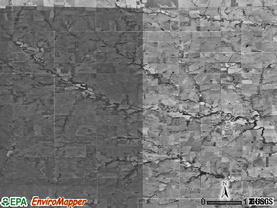 Plumb township, Kansas satellite photo by USGS