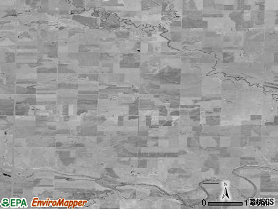 Wheatland township, Kansas satellite photo by USGS
