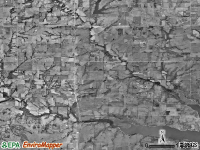 Fairfax township, Kansas satellite photo by USGS