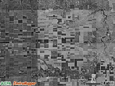 Beaver township, Kansas satellite photo by USGS
