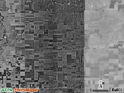 Michigan township, Kansas satellite photo by USGS
