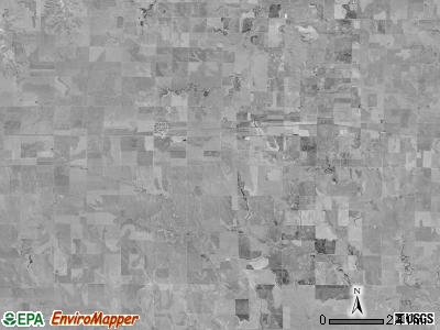 Ohio township, Kansas satellite photo by USGS