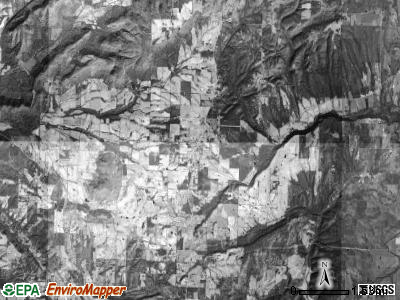 Lick Mountain township, Arkansas satellite photo by USGS