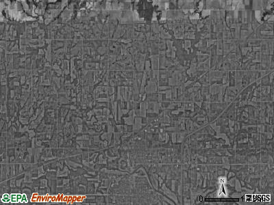 Ottawa township, Kansas satellite photo by USGS