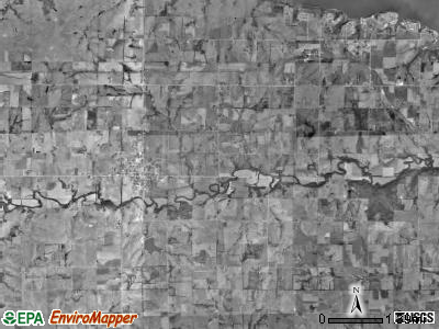 Valley Brook township, Kansas satellite photo by USGS