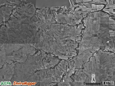 Langley township, Kansas satellite photo by USGS
