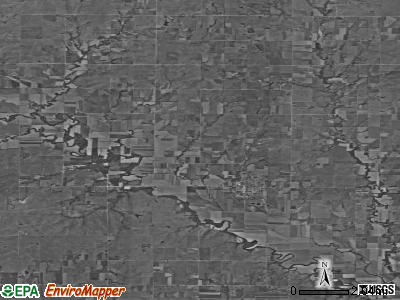 Americus township, Kansas satellite photo by USGS