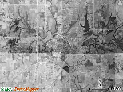 Paola township, Kansas satellite photo by USGS