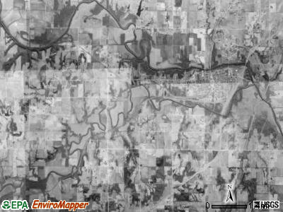 Osawatomie township, Kansas satellite photo by USGS