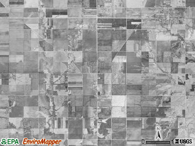 Victoria township, Kansas satellite photo by USGS