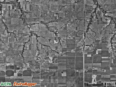 New Gottland township, Kansas satellite photo by USGS
