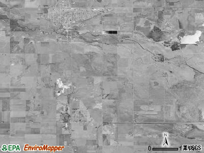 South Homestead township, Kansas satellite photo by USGS