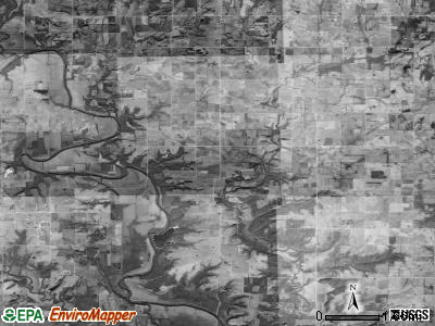 Miami township, Kansas satellite photo by USGS