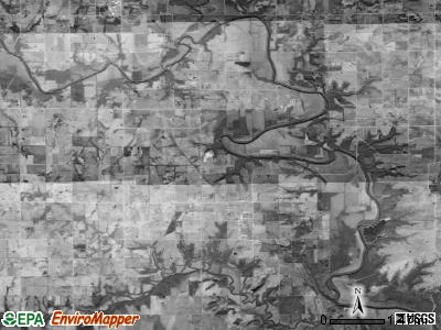 Osage township, Kansas satellite photo by USGS