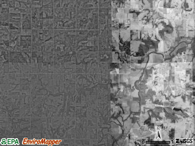 Pottawatomie township, Kansas satellite photo by USGS