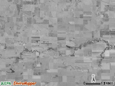 Clarence township, Kansas satellite photo by USGS