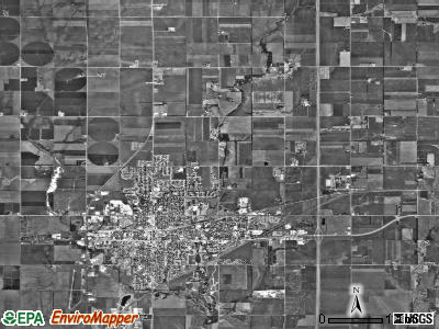 McPherson township, Kansas satellite photo by USGS