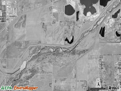 Great Bend township, Kansas satellite photo by USGS