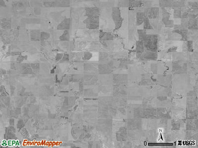 Lincoln township, Kansas satellite photo by USGS
