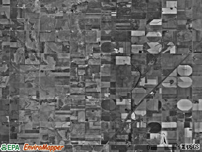 Groveland township, Kansas satellite photo by USGS