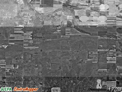 Bell township, Kansas satellite photo by USGS