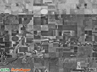 Browns Grove township, Kansas satellite photo by USGS