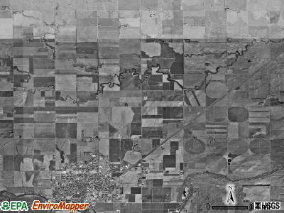 Larned township, Kansas satellite photo by USGS