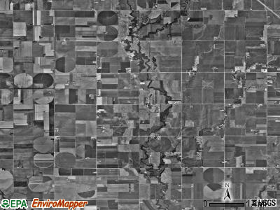 Turkey Creek township, Kansas satellite photo by USGS