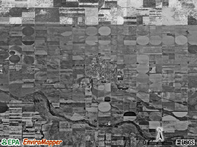 Sterling township, Kansas satellite photo by USGS