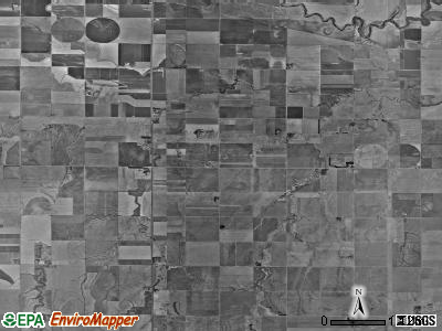 Pleasant Ridge township, Kansas satellite photo by USGS