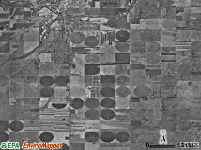 Pleasant Grove township, Kansas satellite photo by USGS