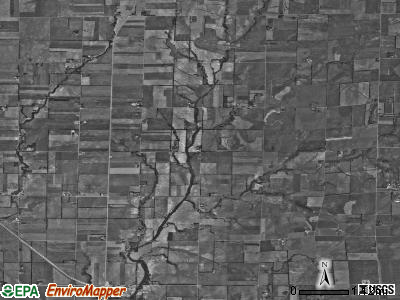 Highland township, Kansas satellite photo by USGS