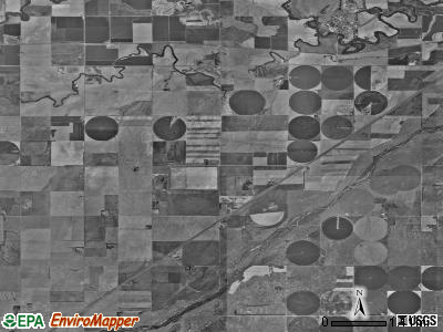 Santa Fe township, Kansas satellite photo by USGS