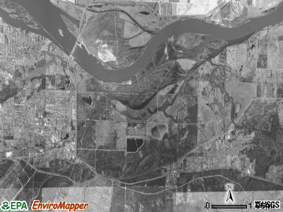 Mont Sandels township, Arkansas satellite photo by USGS