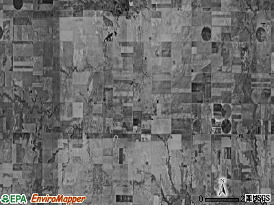 South Roscoe township, Kansas satellite photo by USGS