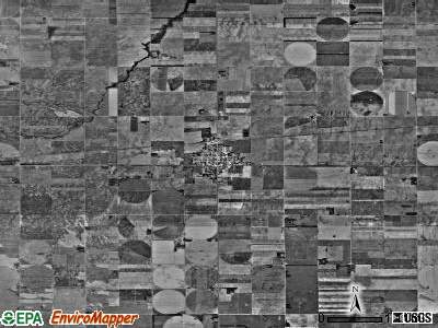 Farmington township, Kansas satellite photo by USGS