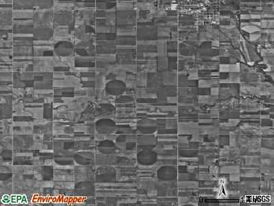 Lakin township, Kansas satellite photo by USGS
