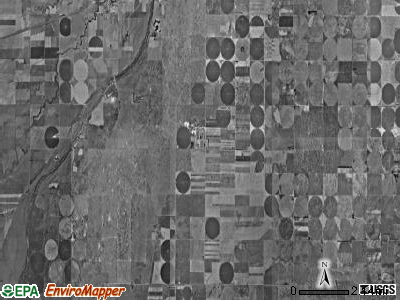 North Brown township, Kansas satellite photo by USGS