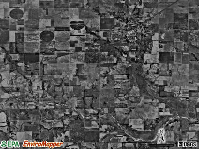 Arlington township, Kansas satellite photo by USGS
