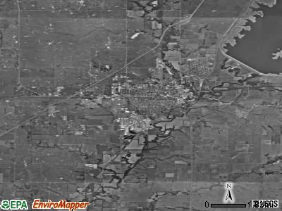 El Dorado township, Kansas satellite photo by USGS