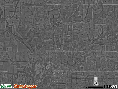 Humboldt township, Kansas satellite photo by USGS