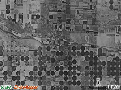 Cimarron township, Kansas satellite photo by USGS