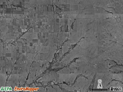 Rosalia township, Kansas satellite photo by USGS