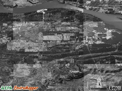 Delaware township, Arkansas satellite photo by USGS