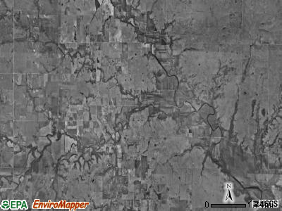 Fall River township, Kansas satellite photo by USGS