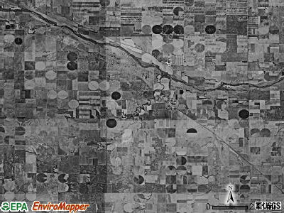 Ford township, Kansas satellite photo by USGS