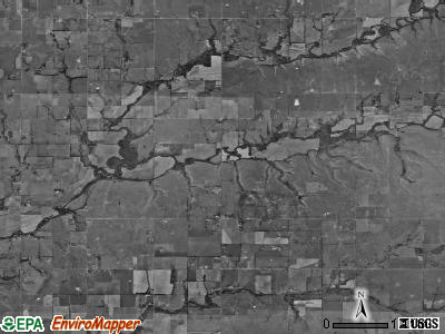 Bloomington township, Kansas satellite photo by USGS